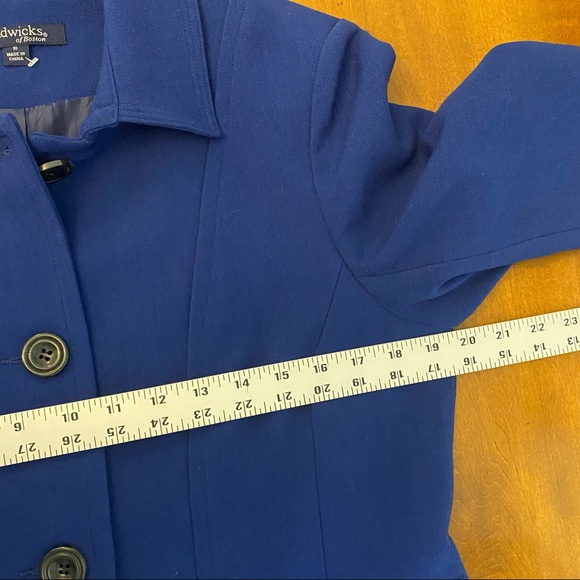 NWOT Chadwick’s of Boston Womens Jacket Size 10 Royal Blue Button Closure - Picture 8 of 9